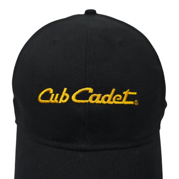 Cub Cadet Cap Embroidered Logo Strapback Trucker Baseball Black Yellow Hat - Picture 7 of 13